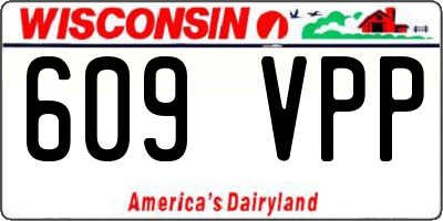 WI license plate 609VPP
