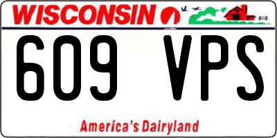 WI license plate 609VPS