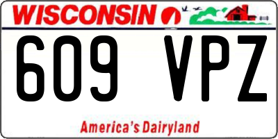 WI license plate 609VPZ