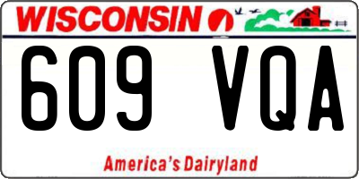 WI license plate 609VQA