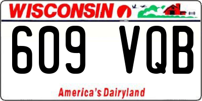 WI license plate 609VQB