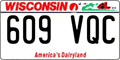 WI license plate 609VQC