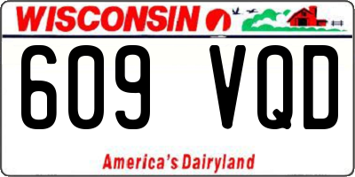 WI license plate 609VQD