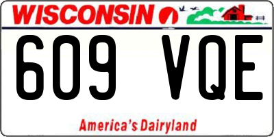 WI license plate 609VQE