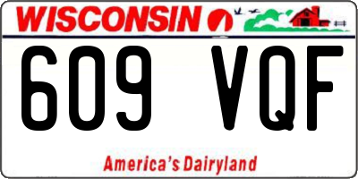 WI license plate 609VQF