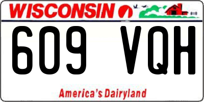 WI license plate 609VQH