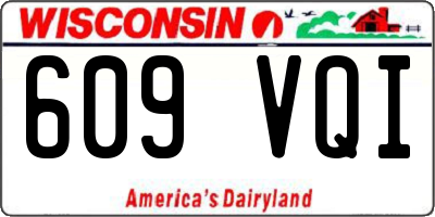 WI license plate 609VQI