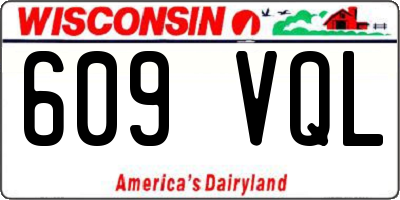 WI license plate 609VQL