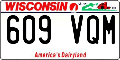 WI license plate 609VQM