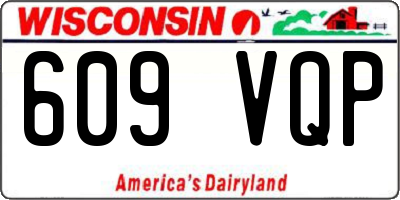 WI license plate 609VQP