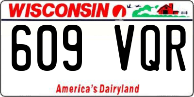 WI license plate 609VQR
