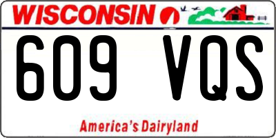WI license plate 609VQS