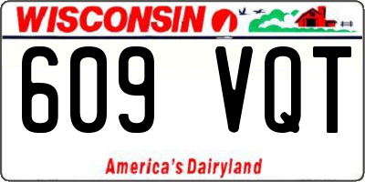 WI license plate 609VQT