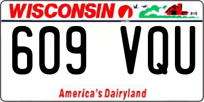 WI license plate 609VQU