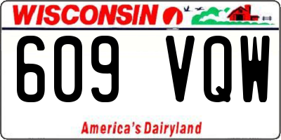 WI license plate 609VQW