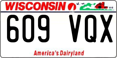 WI license plate 609VQX
