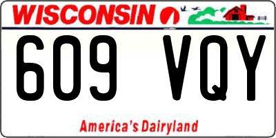 WI license plate 609VQY