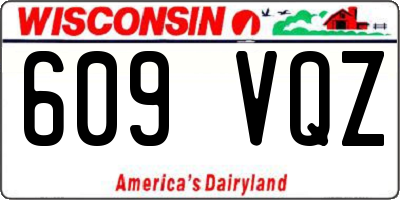 WI license plate 609VQZ