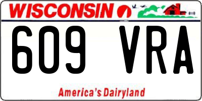 WI license plate 609VRA