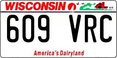 WI license plate 609VRC