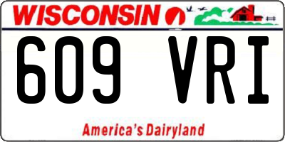WI license plate 609VRI