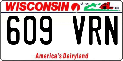 WI license plate 609VRN
