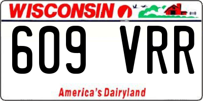 WI license plate 609VRR