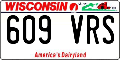 WI license plate 609VRS