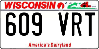 WI license plate 609VRT