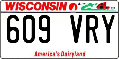 WI license plate 609VRY