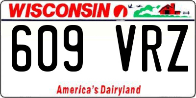 WI license plate 609VRZ