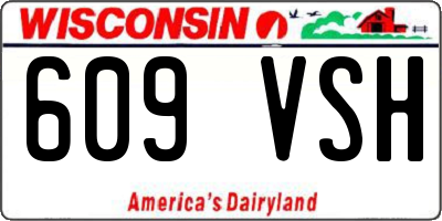 WI license plate 609VSH