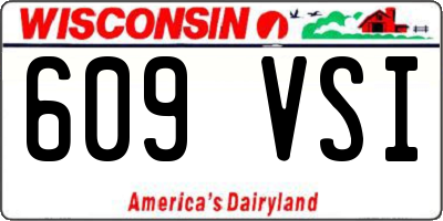 WI license plate 609VSI