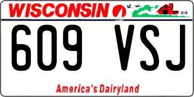 WI license plate 609VSJ