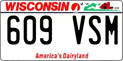 WI license plate 609VSM