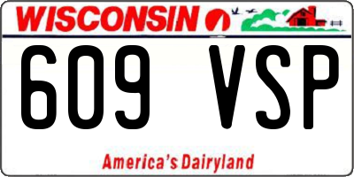 WI license plate 609VSP