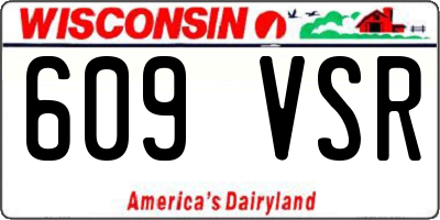 WI license plate 609VSR