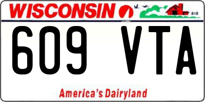 WI license plate 609VTA