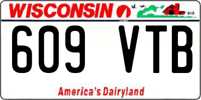 WI license plate 609VTB