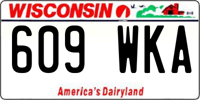 WI license plate 609WKA