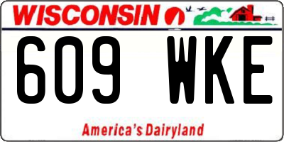 WI license plate 609WKE