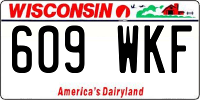 WI license plate 609WKF