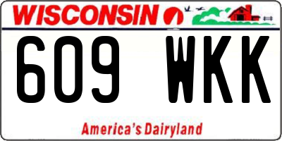 WI license plate 609WKK