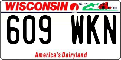 WI license plate 609WKN