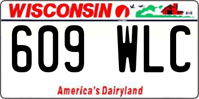 WI license plate 609WLC