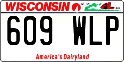 WI license plate 609WLP