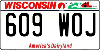 WI license plate 609WOJ