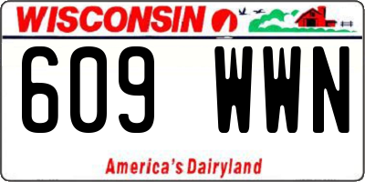 WI license plate 609WWN