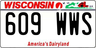WI license plate 609WWS