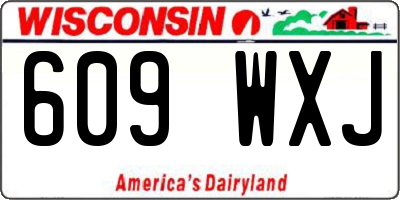 WI license plate 609WXJ
